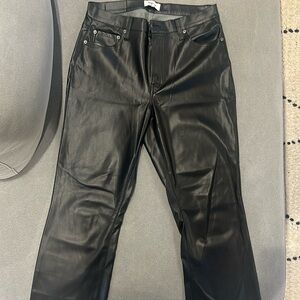 Pistola straight black “leather” pants